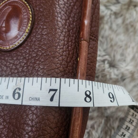 Dooney‎ & Bourke Vintage Brown Leather Crossbody Bag - Picture 10 of 11